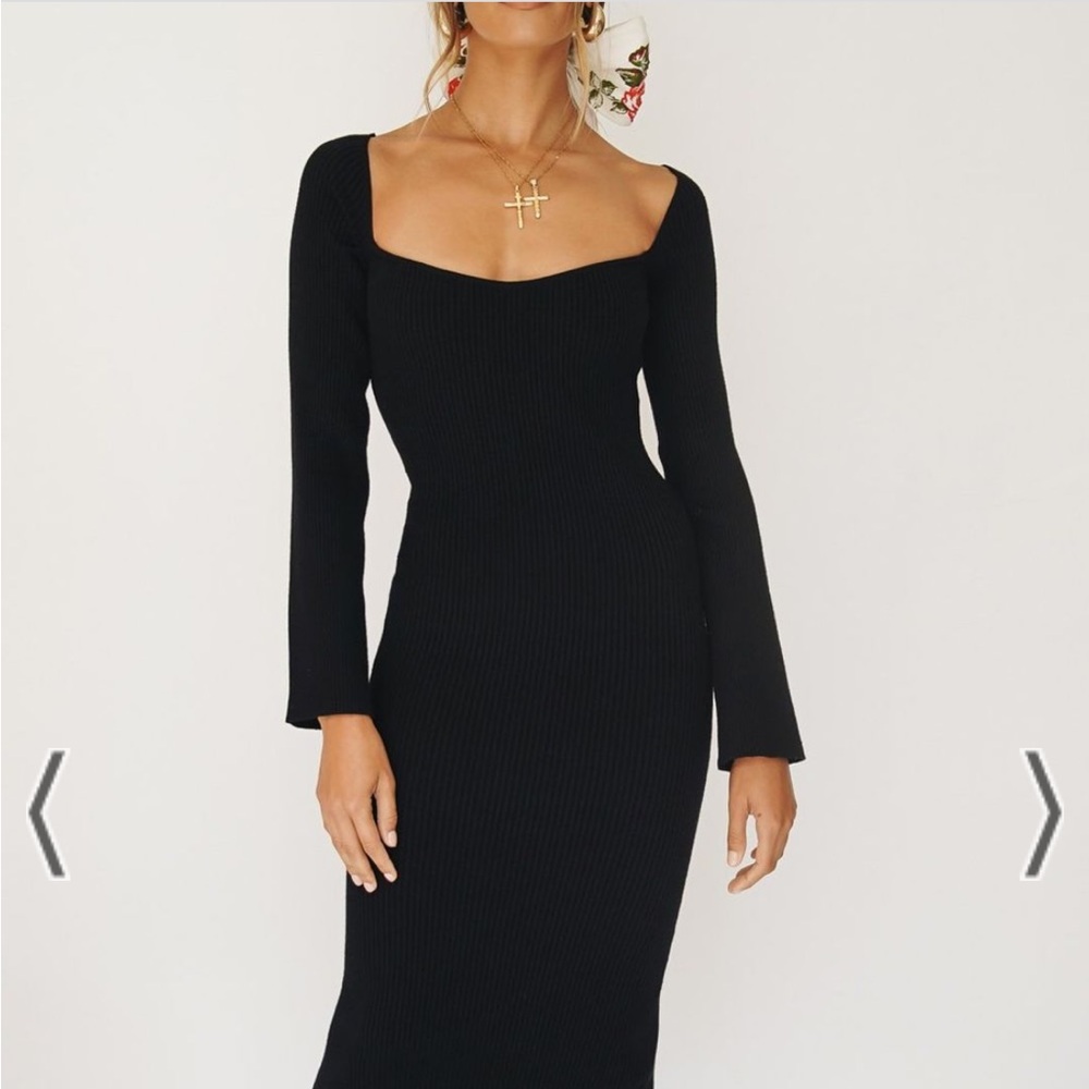 Verge Girl New Fashion ribbed knit midi dress - Picture 4 of 9